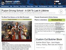 Tablet Screenshot of gameslunatic.com